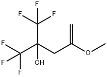 1,1,1-trifluoro-4-methoxy-2-trifluoromethyl-pent-4-en-2-ol Struktur