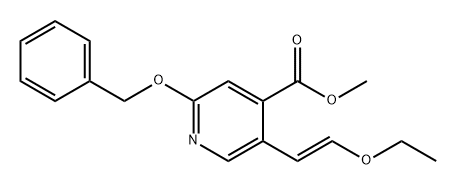 4-Pyridinecarboxylic acid, 5-[(1E)-2-ethoxyethenyl]-2-(phenylmethoxy)-, methyl ester Struktur