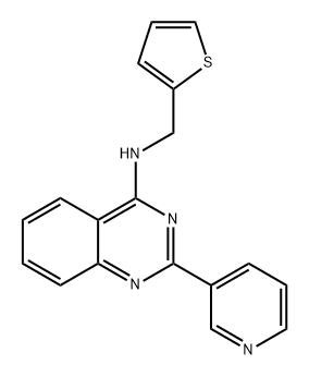 4-Quinazolinamine, 2-(3-pyridinyl)-N-(2-thienylmethyl)- Struktur