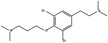 Benzeneethanamine, 3,5-dibromo-4-[3-(dimethylamino)propoxy]-N,N-dimethyl- Struktur