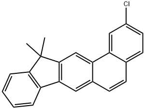 12H-Indeno[1,2-b]phenanthrene, 2-chloro-12,12-dimethyl- Struktur