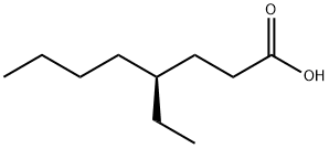 Octanoic acid, 4-ethyl-, (4S)- Struktur