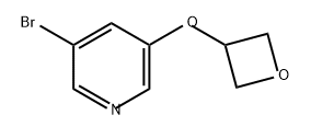 Pyridine, 3-bromo-5-(3-oxetanyloxy)- Struktur