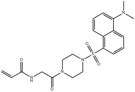 2-Propenamide, N-[2-[4-[[5-(dimethylamino)-1-naphthalenyl]sulfonyl]-1-piperazinyl]-2-oxoethyl]- Struktur