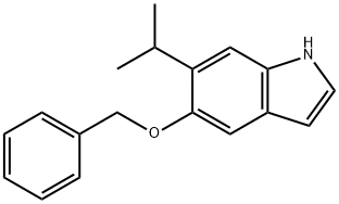 1H-Indole, 6-(1-methylethyl)-5-(phenylmethoxy)- Struktur