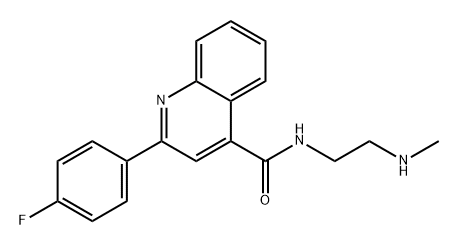 4-Quinolinecarboxamide, 2-(4-fluorophenyl)-N-[2-(methylamino)ethyl]- Struktur