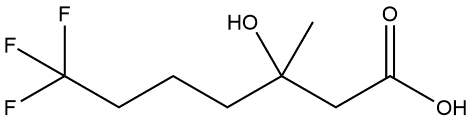 7,7,7-trifluoro-3-hydroxy-3-methylheptanoic acid Struktur