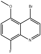 4-bromo-8-fluoro-5-methoxyquinoline Struktur