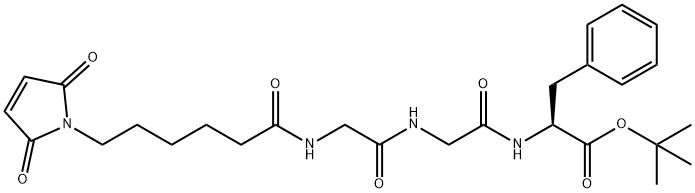 L-Phenylalanine, N-[6-(2,5-dihydro-2,5-dioxo-1H-pyrrol-1-yl)-1-oxohexyl]glycylglycyl-, 1,1-dimethylethyl ester Struktur