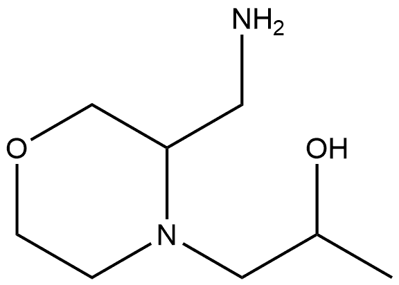 4-Morpholineethanol, 3-(aminomethyl)-α-methyl Struktur