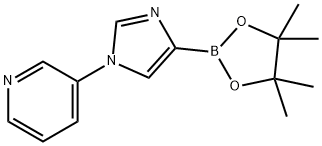 Pyridine, 3-[4-(4,4,5,5-tetramethyl-1,3,2-dioxaborolan-2-yl)-1H-imidazol-1-yl]- Struktur