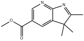 3H-Pyrrolo[2,3-b]pyridine-5-carboxylic acid, 2,3,3-trimethyl-, methyl ester Struktur