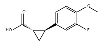 Cyclopropanecarboxylic acid, 2-(3-fluoro-4-methoxyphenyl)-, (1S,2S)- Struktur