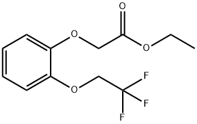 Acetic acid, 2-[2-(2,2,2-trifluoroethoxy)phenoxy]-, ethyl ester Struktur