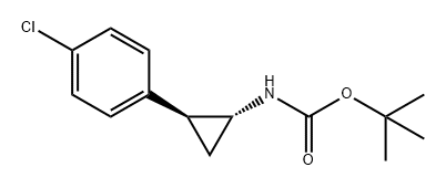 Carbamic acid, N-[(1R,2S)-2-(4-chlorophenyl)cyclopropyl]-, 1,1-dimethylethyl ester Struktur