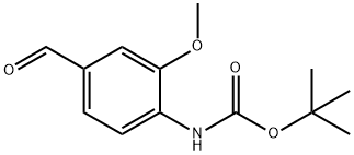 Carbamic acid, N-(4-formyl-2-methoxyphenyl)-, 1,1-dimethylethyl ester Struktur