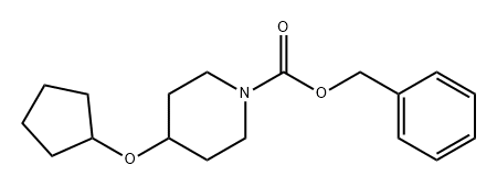 1-Piperidinecarboxylic acid, 4-(cyclopentyloxy)-, phenylmethyl ester Struktur