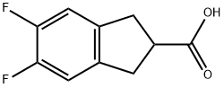 1H-Indene-2-carboxylic acid, 5,6-difluoro-2,3-dihydro- Struktur