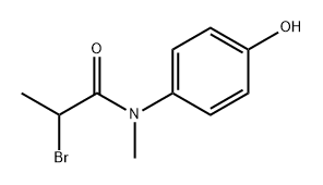 Propanamide, 2-bromo-N-(4-hydroxyphenyl)-N-methyl- Struktur