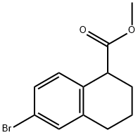 1-Naphthalenecarboxylic acid, 6-bromo-1,2,3,4-tetrahydro-, methyl ester Struktur