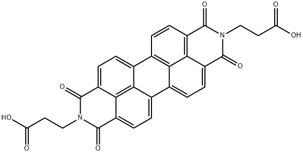 Anthra[2,1,9-def:6,5,10-d'e'f']diisoquinoline-2,9-dipropanoic acid, 1,3,8,10-tetrahydro-1,3,8,10-tetraoxo- Struktur