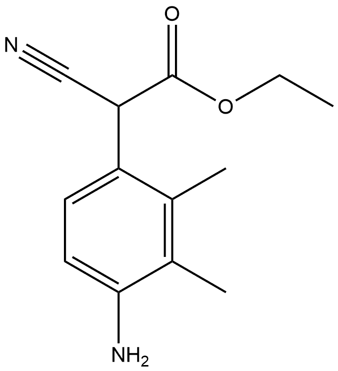 ethyl 2-(4-amino-2,3-dimethylphenyl)-2-cyanoacetate Struktur