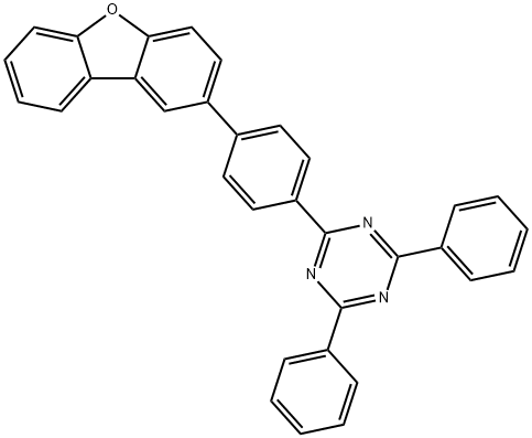 1,3,5-Triazine, 2-[4-(2-dibenzofuranyl)phenyl]-4,6-diphenyl- Struktur