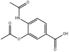 Benzoic acid, 4-(acetylamino)-3-(acetyloxy)- Struktur