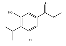 Benzoic acid, 3,5-dihydroxy-4-(1-methylethyl)-, methyl ester Struktur