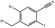 5-Bromo-4-(bromomethyl)-2-fluorobenzonitrile Struktur