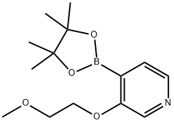 Pyridine, 3-(2-methoxyethoxy)-4-(4,4,5,5-tetramethyl-1,3,2-dioxaborolan-2-yl)- Struktur