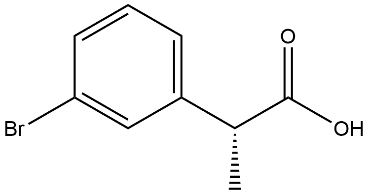 Benzeneacetic acid, 3-bromo-α-methyl-, (αR)- Struktur