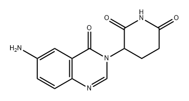 2,6-Piperidinedione, 3-(6-amino-4-oxo-3(4H)-quinazolinyl)- Struktur