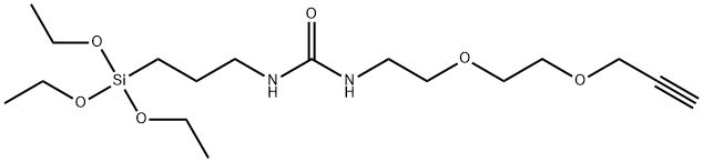 Propargyl-PEG2-urea-C3-triethoxysilane Struktur