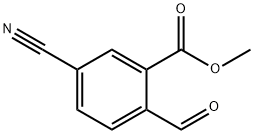 Benzoic acid, 5-cyano-2-formyl-, methyl ester Struktur