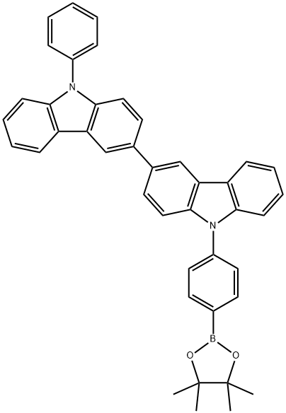 3,3'-Bi-9H-carbazole, 9-phenyl-9'-[4-(4,4,5,5-tetramethyl-1,3,2-dioxaborolan-2-yl)phenyl]- Struktur