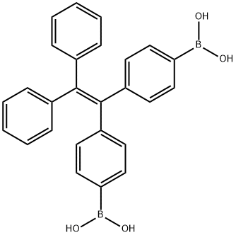 B,?B'-?[(2,?2-?diphenylethenylidene?)?di-?4,?1-?phenylene]?bis-Boronic acid Struktur