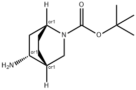 rel-((1R,4R,5R)-tert-Butyl 5-amino-2-azabicyclo[2.2.2]octane-2-carboxylate) Struktur