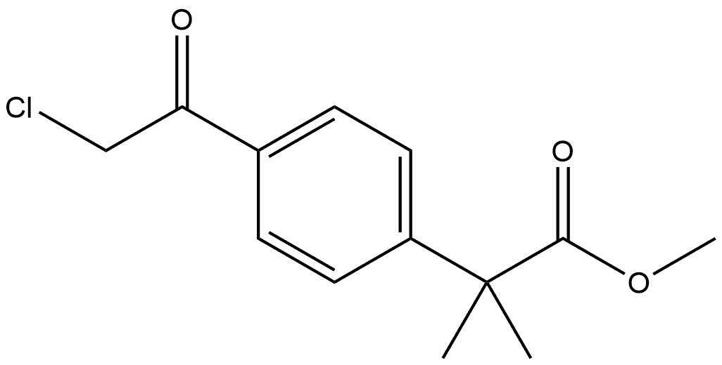 methyl 2-(4-(2-chloroacetyl)phenyl)-2-methylpropanoate Struktur