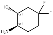 rel-(1R,2R)-2-amino-5,5-difluorocyclohexan-1-ol Struktur