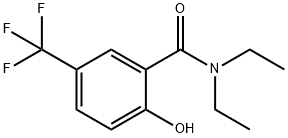 Benzamide, N,N-diethyl-2-hydroxy-5-(trifluoromethyl)- Struktur