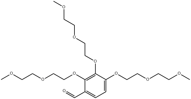 2,3,4-Tris(2-(2-methoxyethoxy)ethoxy)benzaldehyde Struktur