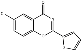 6-氯-2-噻吩-2-基-1,3-苯并惡嗪-4-酮 結構式