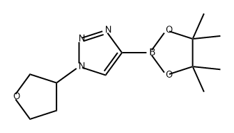 1H-1,2,3-Triazole, 1-(tetrahydro-3-furanyl)-4-(4,4,5,5-tetramethyl-1,3,2-dioxaborolan-2-yl)- Struktur