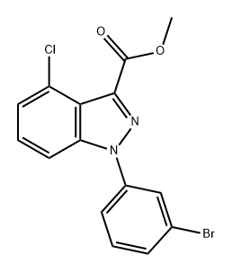 1H-Indazole-3-carboxylic acid, 1-(3-bromophenyl)-4-chloro-, methyl ester Struktur