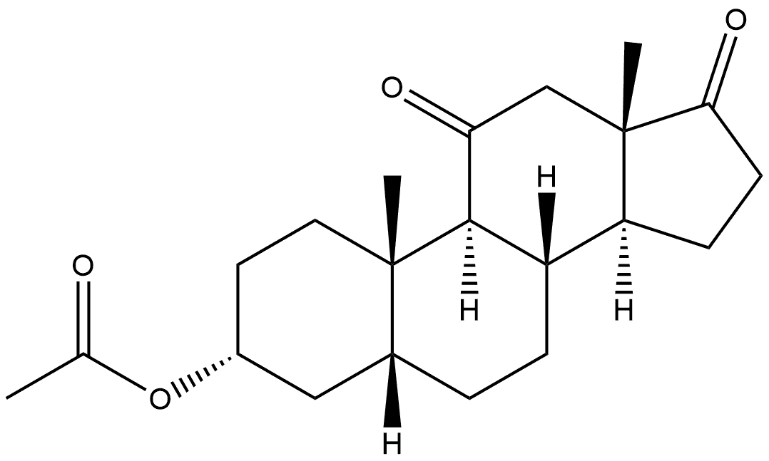 Androstane-11,17-dione, 3-(acetyloxy)-, (3α,5β)-