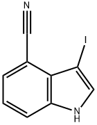 1H-Indole-4-carbonitrile, 3-iodo- Struktur