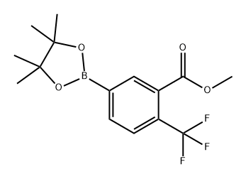 Benzoic acid, 5-(4,4,5,5-tetramethyl-1,3,2-dioxaborolan-2-yl)-2-(trifluoromethyl)-, methyl ester Struktur