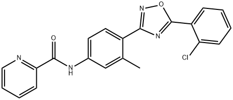 2-Pyridinecarboxamide, N-[4-[5-(2-chlorophenyl)-1,2,4-oxadiazol-3-yl]-3-methylphenyl]- Struktur