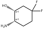 rel-(1R,2S)-2-amino-5,5-difluorocyclohexan-1-ol Struktur